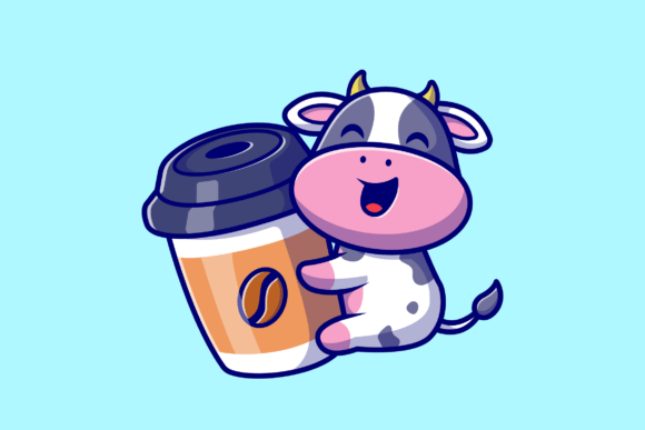 Cute Cow Hug Coffee Cup Cartoon Review