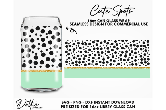 Dalmatian Spots 16oz Glass Can Wrap SVG Review