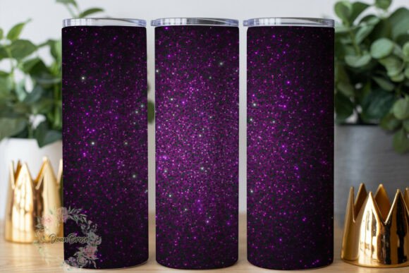 Dark Purple Glitter 20oz Tumbler Wrap Review