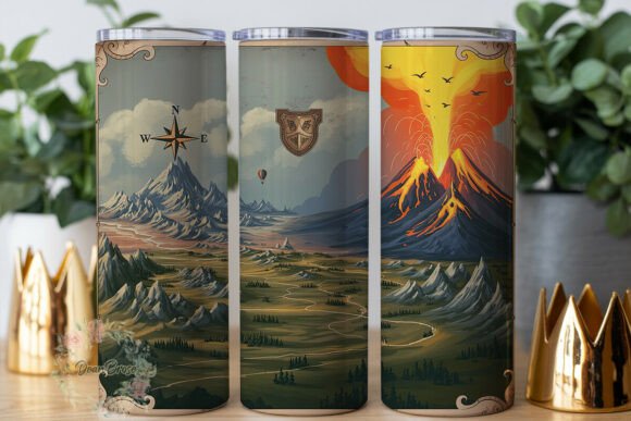 Fantasy Map Volcano Tumbler Wrap Review