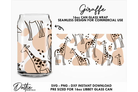 Giraffe 16oz Glass Can Wrap SVG Review