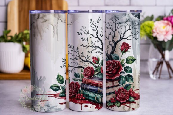 Gothic Red Rose Book 20oz Tumbler Wrap Review