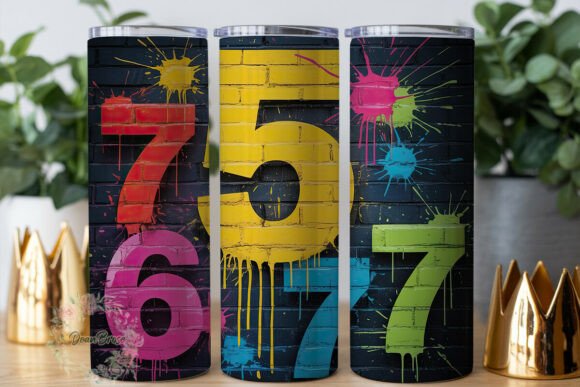 Graffiti Numbers Grunge 20oz Tumbler Design Review