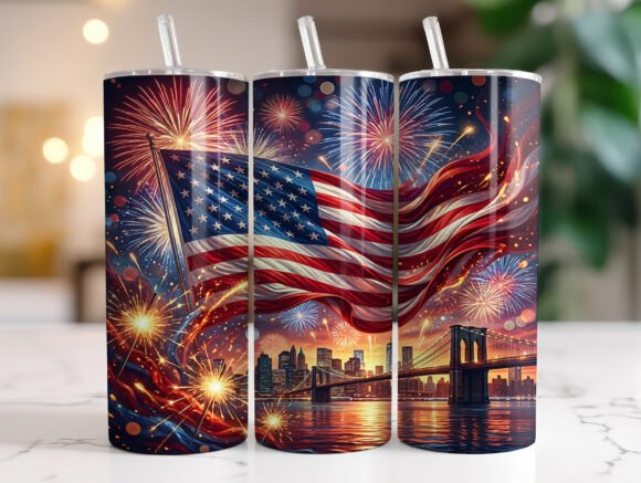 Happy 4th of July Tumbler Wrap Design Review