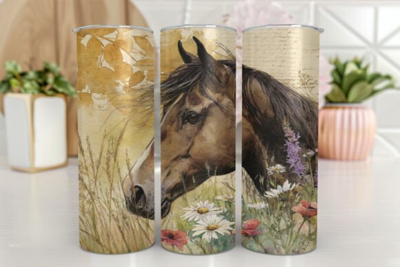 Horses Tumbler Wrap PNG Western Skinny Review