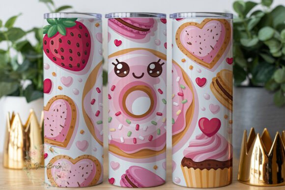 Kawaii Donut Hearts 20oz Tumbler Wrap Review