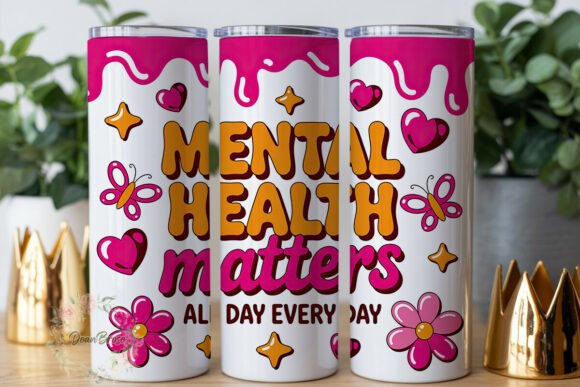 Mental Health Matters Tumbler Wrap PNG Review