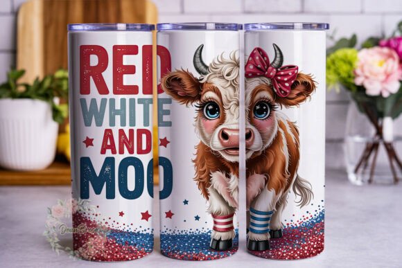 Patriotic Fluffy Cow 20oz Tumbler Wrap Review