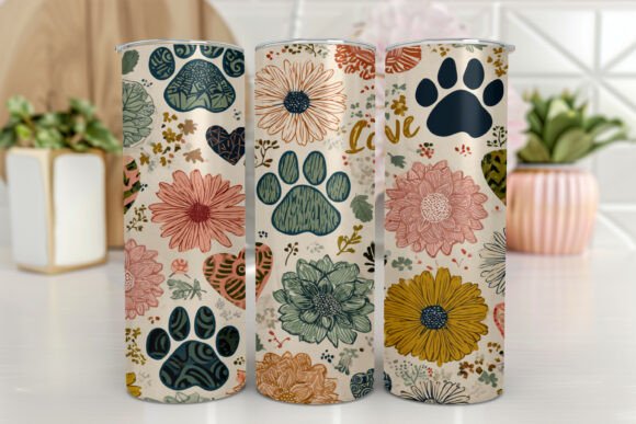 Paw Print Glitter 20 Oz Skinny Tumbler Review