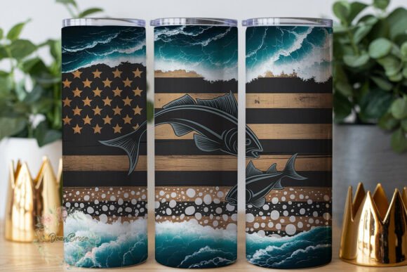 Rustic Fishing Flag 20oz Tumbler Wrap Review