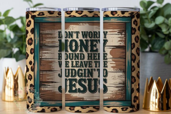 Rustic Leopard Teal Quote Tumbler Wrap P Review