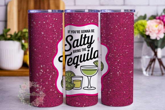 Salty Tequila Pink Glitter 20oz Tumbler Review