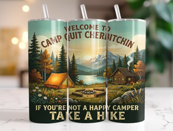 Sarcastic Camping Quote Tumbler Wrap PNG Review