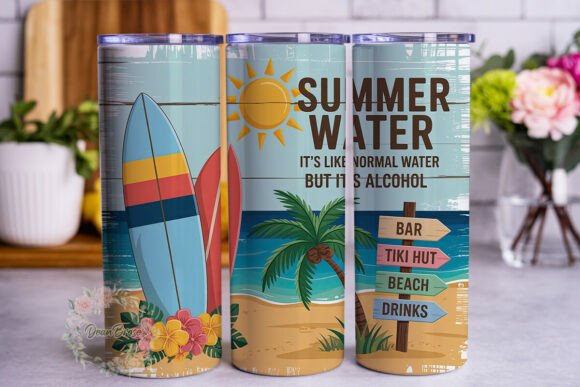 Summer Water Fun Beach 20oz Tumbler Wrap Review