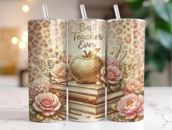 Teacher 20 Oz Skinny Tumbler Embroidery Design Review