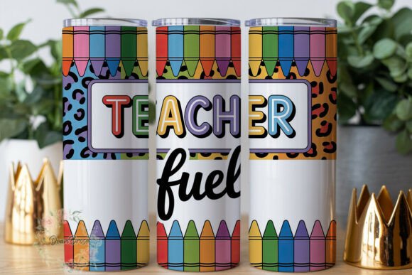 Teacher Fuel Leopard Crayons Tumbler Wrap Review