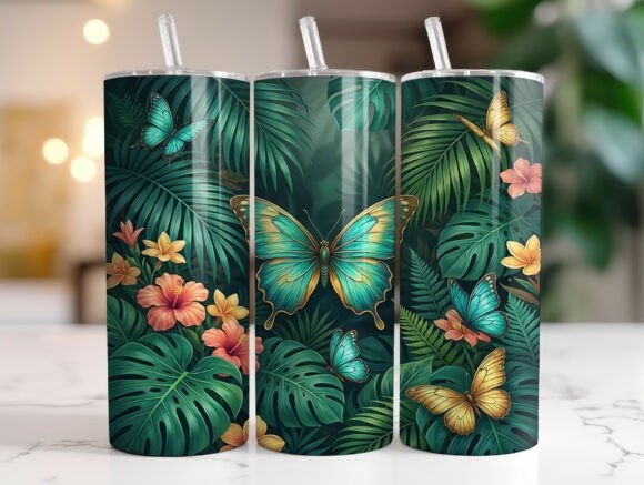Tropical Butterfly Floral Tumbler Wrap Review